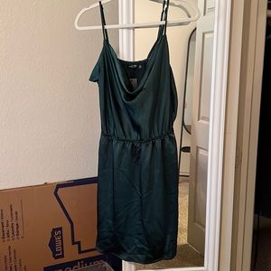 NWT Nasty Gal Forrest Green cowl neck dress